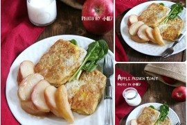 10分钟早餐系列【11】能够预防感冒的月桂苹果法式吐司[小妖7]