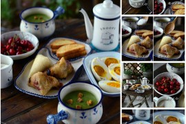 （早餐系生活44端午早餐）法式蔬菜汤的做法/粽子的做法/腌鹅蛋的做法[傻妞主妇]