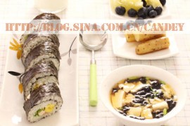（每日小学生早餐）虾皮紫菜豆腐汤的做法/紫菜包饭的做法/蜜山药的做法[CANDEY]