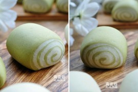 青麦卷的做法-细腻柔软绿馒头卷