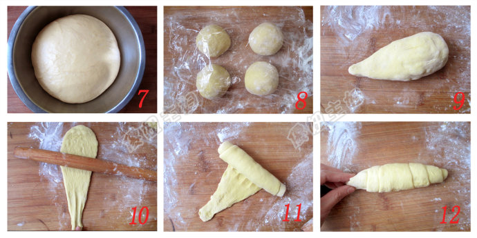 芒果牛角面包的做法