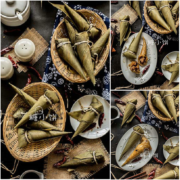 香辣豆豉排骨粽的做法